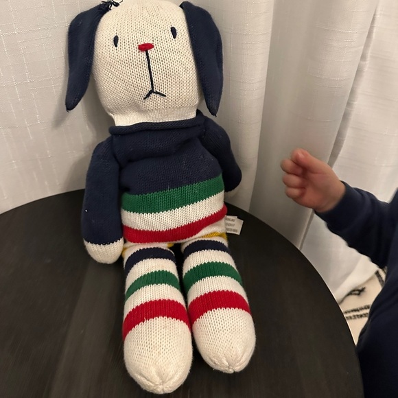 ISO HBC Stripes Knit Rabbit Plush Stuffy - Picture 2 of 2